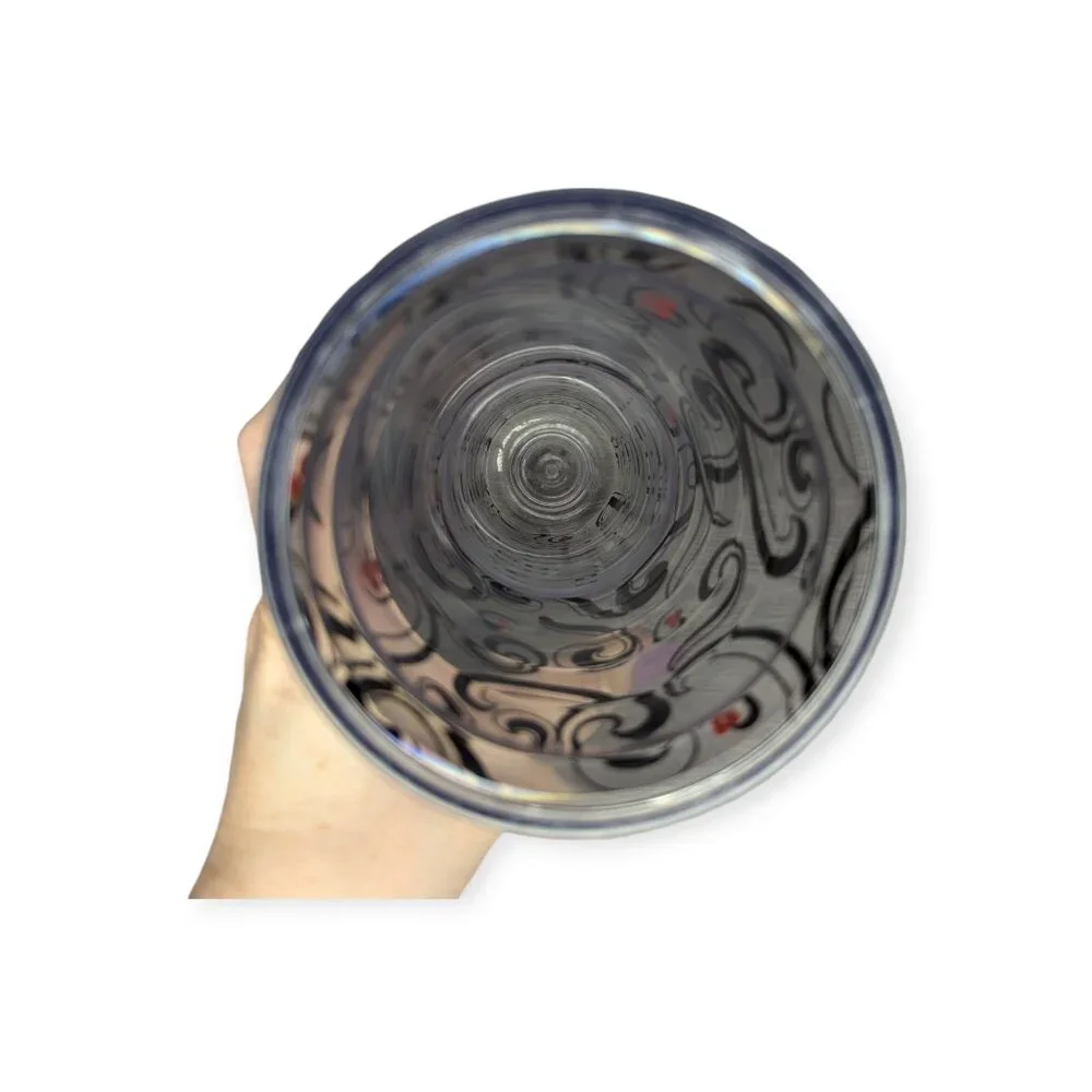 Tervis 24 oz Tumbler Black Swirl w/Red Berries No Lid